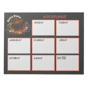 Hocus Pocus Wochenplanerbögen Notizblock