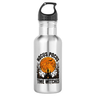 Hocus Pocus Zeit Hexen Vintage Halloween-Shirt D Edelstahlflasche
