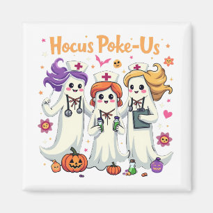 Hocus-Poke Us Nursing Spooky Halloween Ghost Magnet