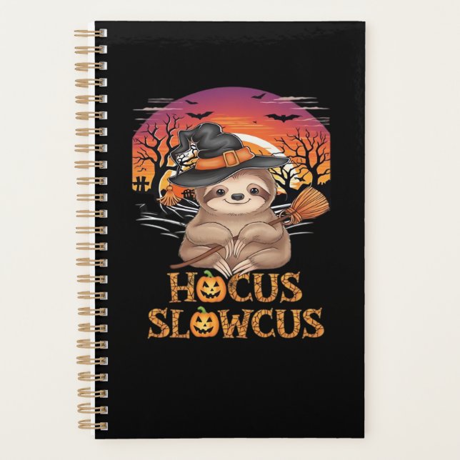 Hocus Slowcus Faulenzer Halloween-Kostüm T-Shirt E Planer (Vorderseite)