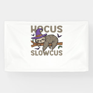 Hocus Slowcus Funny Halloween Sloth Classic T-Shir Banner