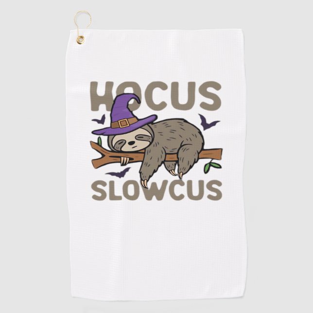 Hocus Slowcus Funny Halloween Sloth Classic T-Shir Golfhandtuch (Vorderseite)