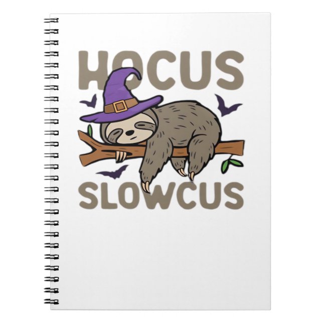 Hocus Slowcus Funny Halloween Sloth Classic T-Shir Notizblock (Vorderseite)