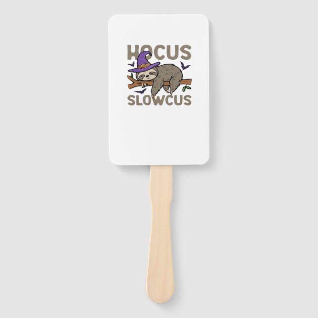 Hocus Slowcus Lustiger Halloween-Faultier Klassisc Fächer (Vorderseite)
