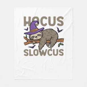 Hocus Slowcus Lustiger Halloween-Faultier Klassisc Fleecedecke