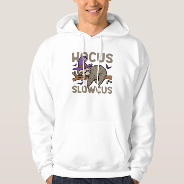 Hocus Slowcus Lustiger Halloween-Faultier Klassisc Hoodie (Vorderseite)
