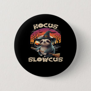 Hocus Slowcus Sloth liebt Halloween-Kostümtee E Button