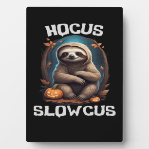 Hocus Slowcus Sloth liebt Halloween-Kostümtee E Fotoplatte