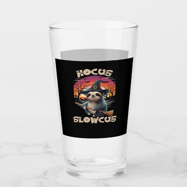 Hocus Slowcus Sloth liebt Halloween-Kostümtee E Glas (Vorderseite)