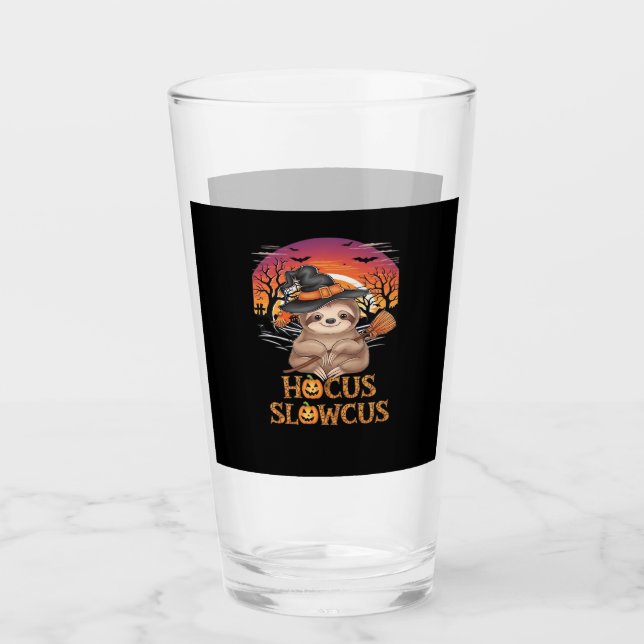 Hocus Slowcus Sloth liebt Halloween-Kostümtee E Glas (Vorderseite)