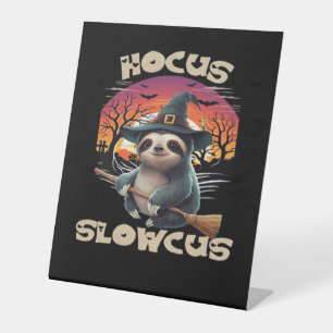 Hocus Slowcus Sloth liebt Halloween-Kostümtee E Sockelschild