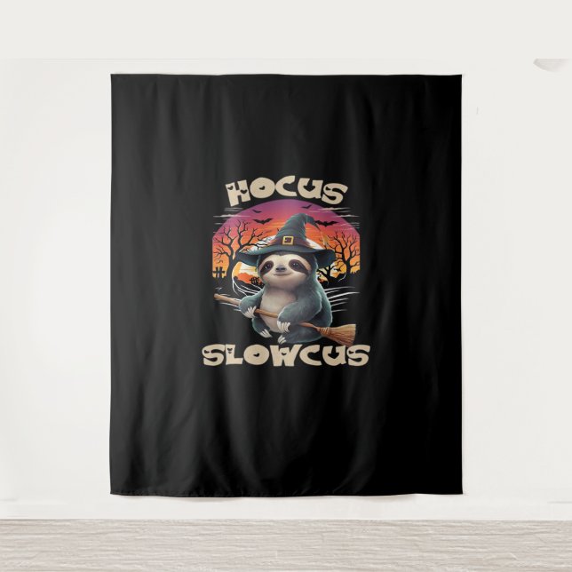 Hocus Slowcus Sloth liebt Halloween-Kostümtee E Wandteppich (Vorderseite)