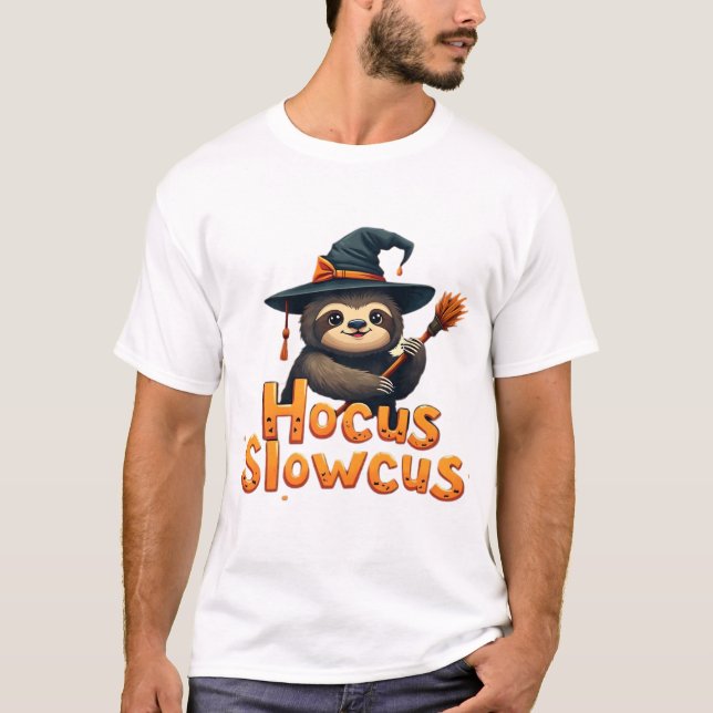 Hocus Slowcus Sloth lovers Halloween costume tee E (Vorderseite)