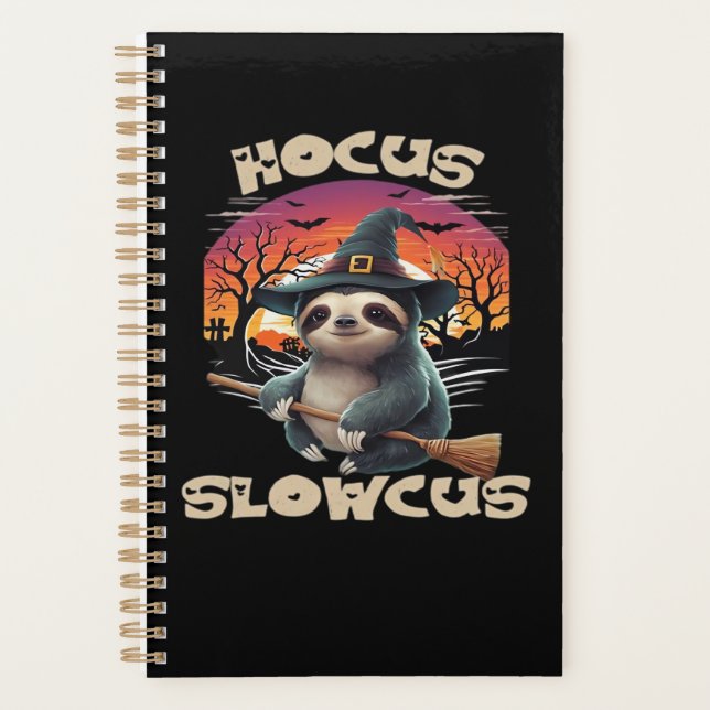 Hocus Slowcus Sloth lovers Halloween costume tee E Planer (Vorderseite)