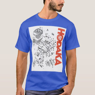 Hodaka 1970er Motorrad Dirtbike Explodierter Motor T-Shirt