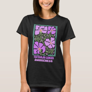 Hodenkrebs-Bewusstsein Boho Orchid-Blume T-Shirt