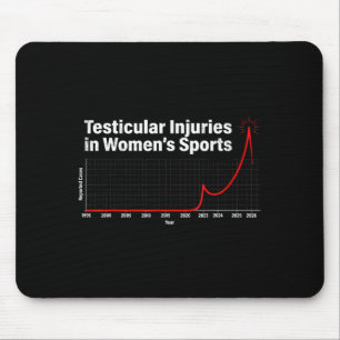 Hodentrauma im Frauensport lustige Grafik T Mousepad