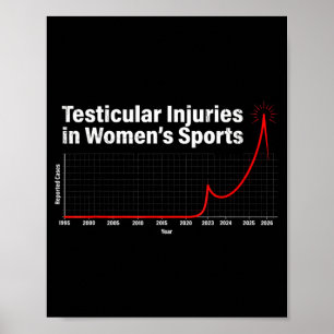 Hodenverletzungen im Frauensport lustiger Graph T Poster