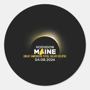 Hodgdon Maine Me Total Solar Eclipse 2024 Runder Aufkleber
