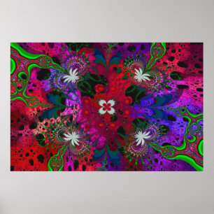 Hodge Podge Floral Abstrakt Poster