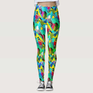 Hodge Podge of Color and Pattern Leggings