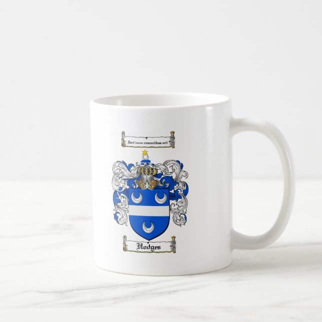 HODGES FAMILIENWAPPEN - HODGES WAPPEN KAFFEETASSE (Rechts)