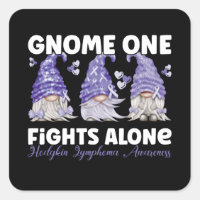 Hodgkin Lymphom Cancer Violet Ribbon Gnome