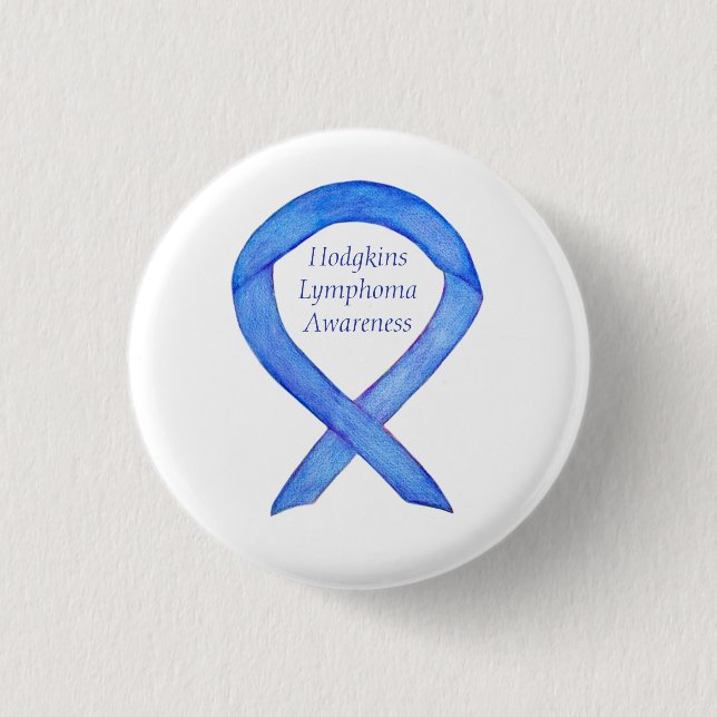 Hodgkins Lymphom Violet Awareness Ribbon Button (Vorderseite)