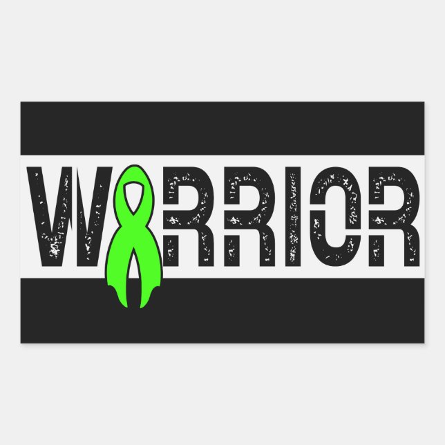 Hodgkins Lymphom Warrior Cancer Awareness Support Rechteckiger Aufkleber (Vorderseite)
