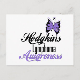 Hodgkins Lymphoma Awareness Butterfly Postkarte