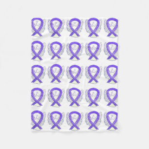 Hodgkin's Lymphoma Awareness Ribbon Soft Blankets Fleecedecke