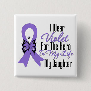 Hodgkins Lymphoma Ribbon My Held My Daughter Button