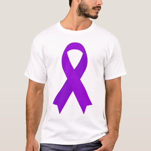  Hodgkin's Lymphoma Violet Awareness Ribbon TShirt (Vorderseite)