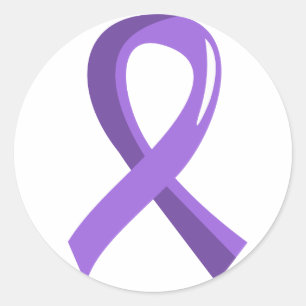 Hodgkin's Lymphoma Violet Ribbon 3 Runder Aufkleber