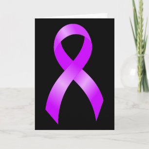 Hodgkins Lymphoma Violet Ribbon Dankeskarte