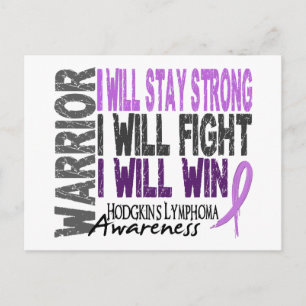 Hodgkins Lymphoma Warrior Postkarte