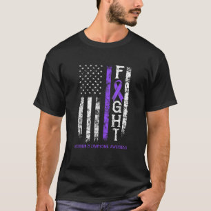 Hodgkin's Lymphoma Warrior US Flag T-Shirt
