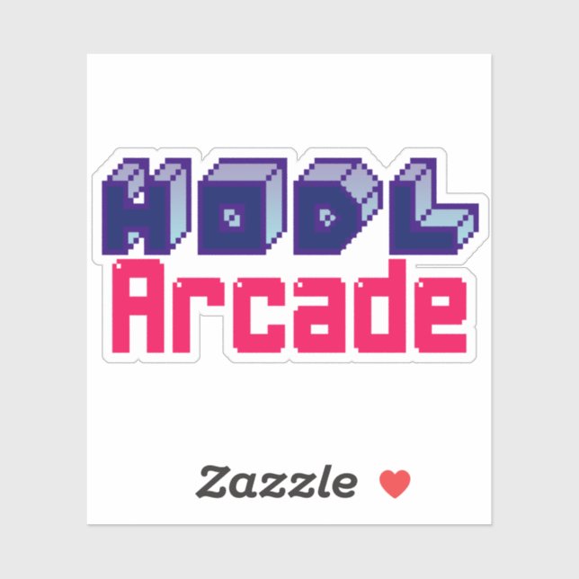 HODL Arcade Sticker (Blatt)