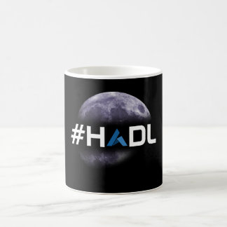 #HODL Begeisterung zur Mond-Schwarz-Tasse Tasse