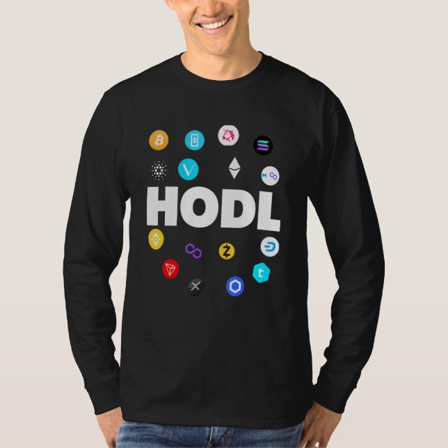 Hodl Bitcoin Ethereum Cardano Xrp Kryptowährung B T-Shirt (Vorderseite)