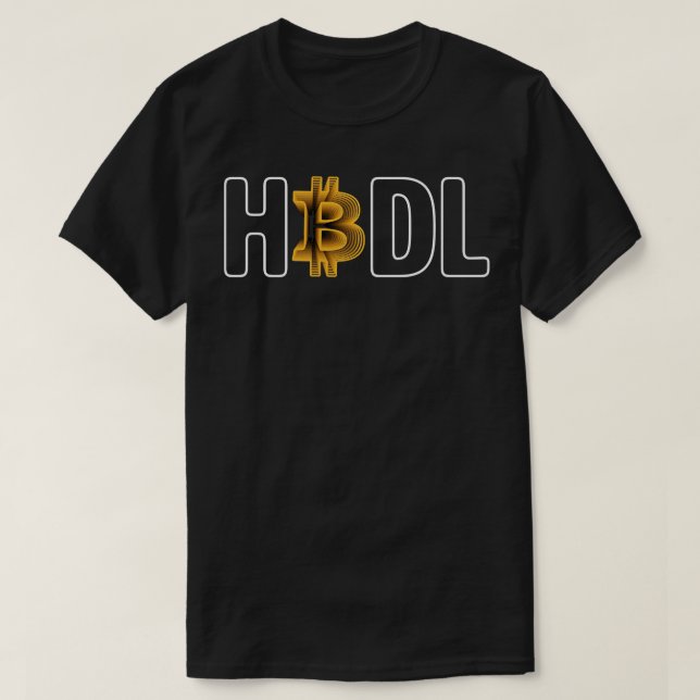 Hodl Bitcoin Gold Moderne Typografie Kunstgeschenk T-Shirt (Design vorne)