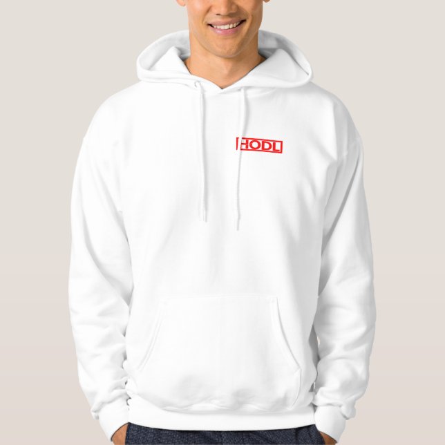 Hodl Briefmarke Hoodie (Vorderseite)