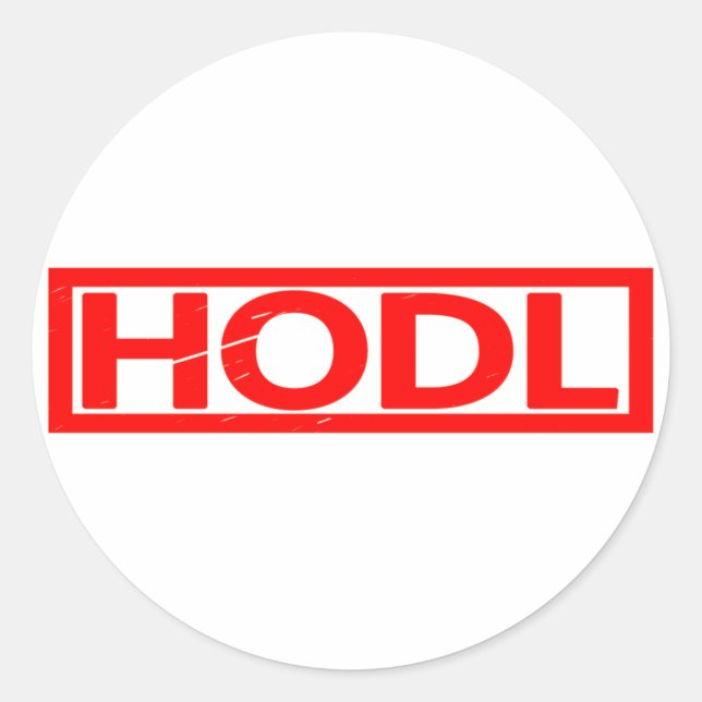 Hodl Briefmarke Runder Aufkleber (Vorderseite)