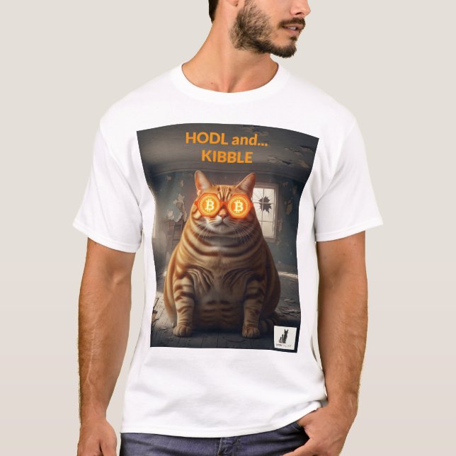 HODL & Kibble: Bitcoin Baron T-Shirt (Vorderseite)