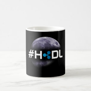 #HODL Kräuselung zur Mond-Schwarz-Tasse Tasse