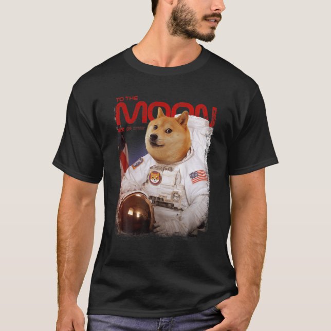 HODL SHIB To The Moon Astronaut Shiba Inu Token Cr T-Shirt (Vorderseite)