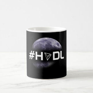 #HODL Tron zur Mond-Schwarz-Tasse Tasse