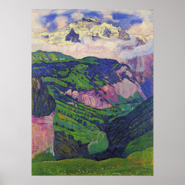 Hodler - Die Jungfrau des Isenfluh 1902 Poster (Vorne)