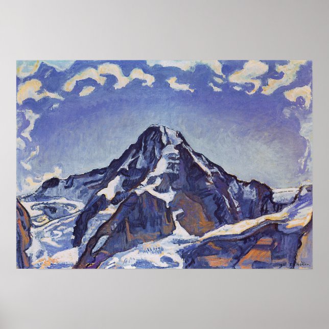 Hodler - Die Mönche mit Wolken 1911 Poster (Vorne)