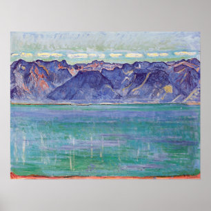 Hodler - Genfersee, Aussicht auf den Savoyberg 190 Poster